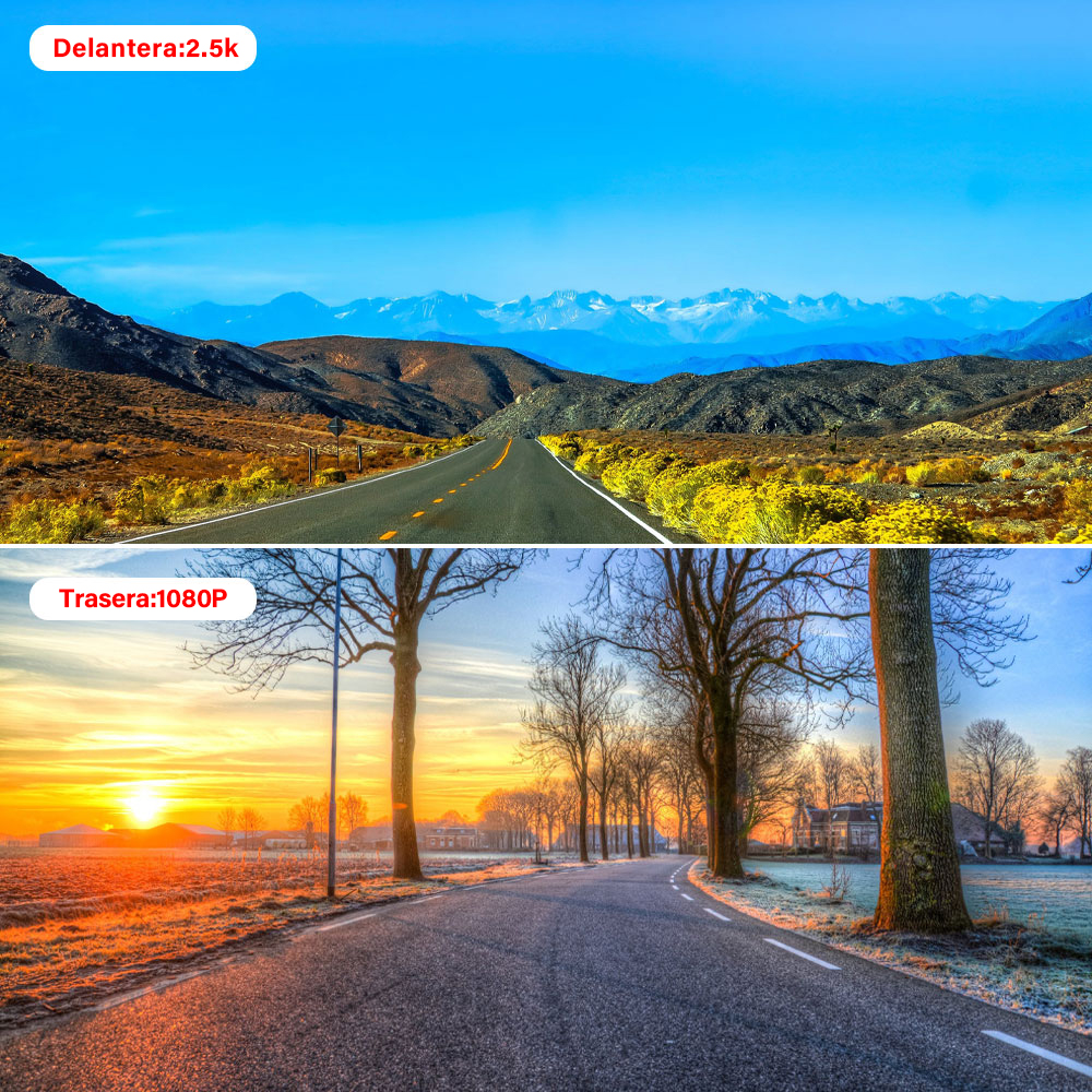 A+02 Unidad de pantalla táctil portátil CarPlay y Android Auto de 7" con Dashcam 4K + cámara de marcha atrás para cualquier coche. - Imagen 3