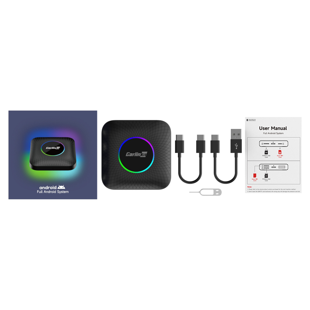 1.78 CarlinKit CarPlay Ai TV Box LED USB Plus Android13 Qualcomm 660 8-Core Wireless CarPlay Android Auto - Imagen 5